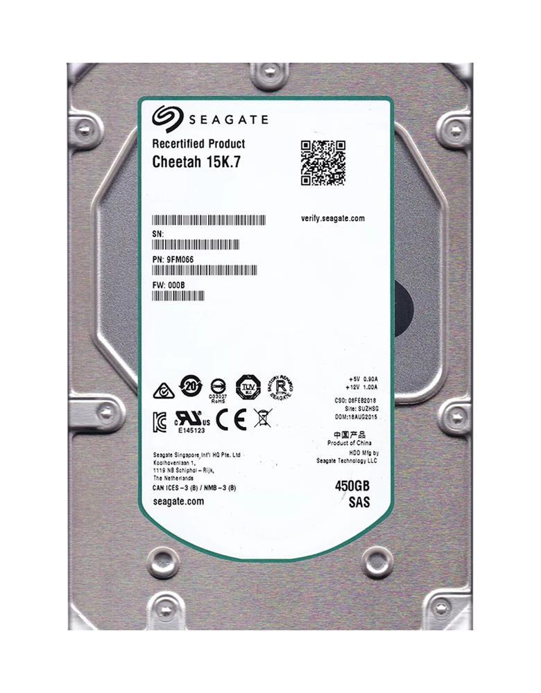 9FM066-008 Seagate Cheetah 15K.7 450GB 15000RPM SAS 6Gbps 16MB Cache 3.5-inch Internal Hard Drive