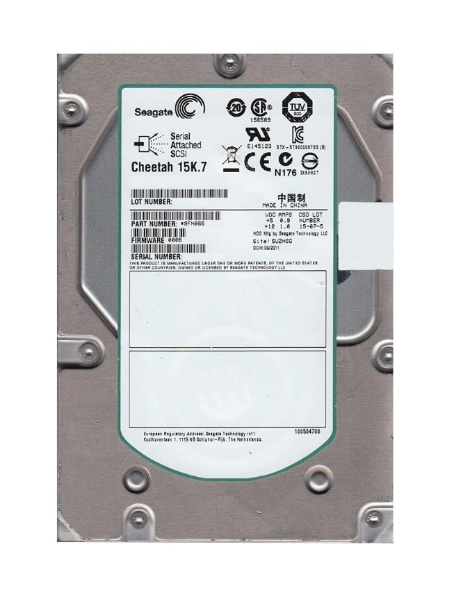 9FN066-080 Seagate Cheetah 15K.7 600GB 15000RPM SAS 6Gbps 16MB Cache 3.5-inch Internal Hard Drive