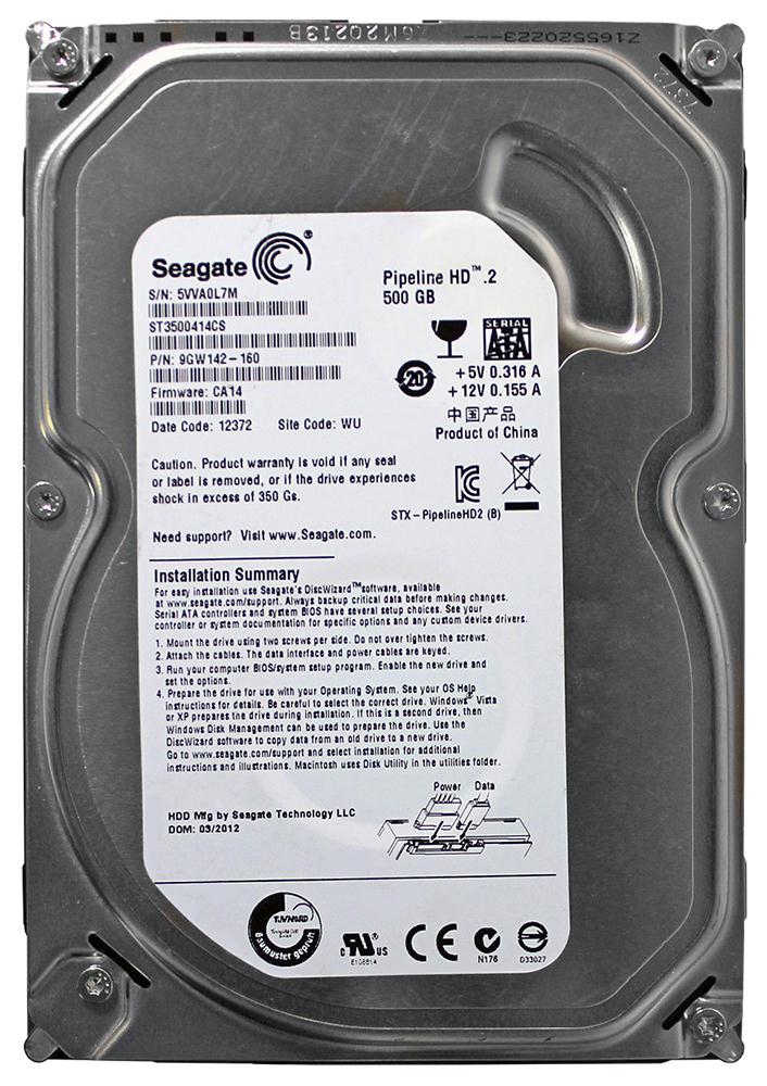 9GW142-160 Seagate Pipeline HD.2 500GB 5900RPM SATA 3Gbps 16MB Cache 3.5-inch Internal Hard Drive
