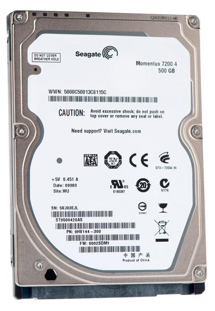 9HV144-300 Seagate Momentus 7200.4 500GB 7200RPM SATA 3Gbps 16MB Cache 2.5-inch Internal Hard Drive