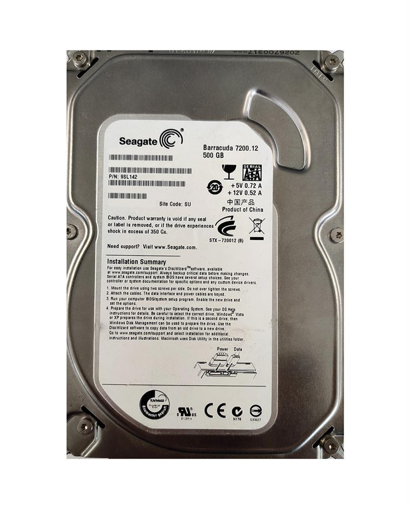 9SL142-704 Seagate Barracuda 7200.12 500GB 7200RPM SATA 3Gbps 16MB Cache 3.5-inch Internal Hard Drive