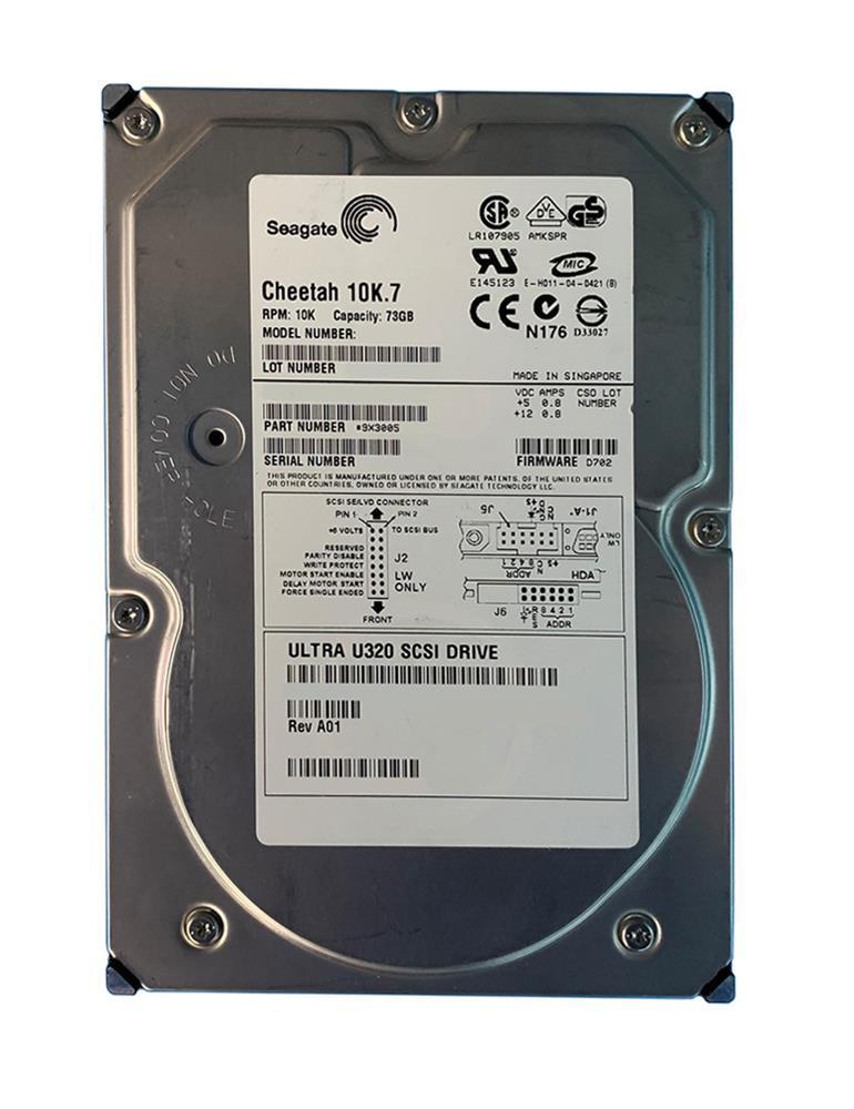 9X3005-062 Seagate Cheetah 10K.7 73.4GB 10000RPM Ultra-320 SCSI 68-Pin 8MB Cache 3.5-inch Internal Hard Drive