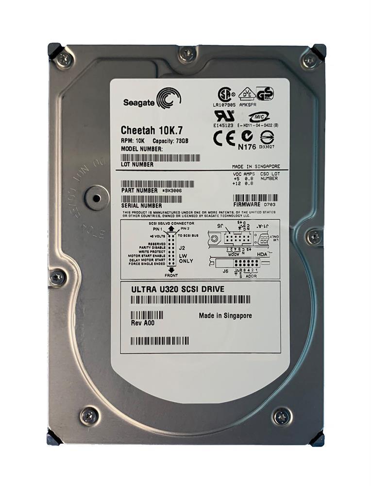9X3006-998 Seagate Cheetah 10K.7 73.4GB 10000RPM Ultra-320 SCSI 80-Pin 8MB Cache 3.5-inch Internal Hard Drive