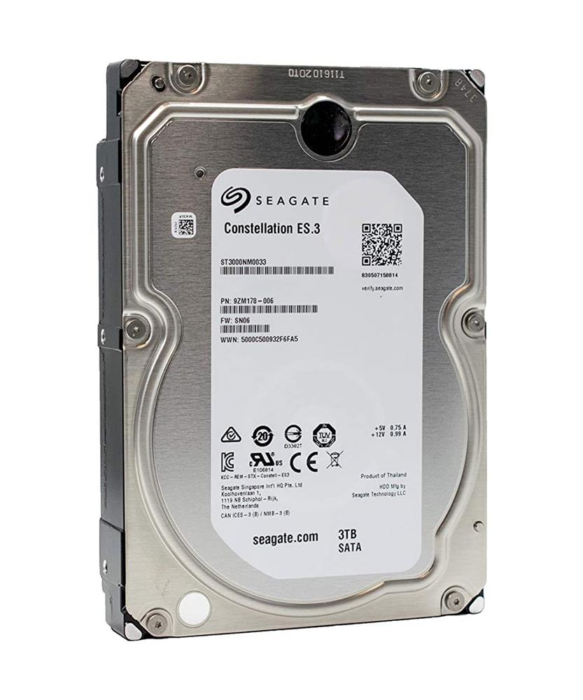 9ZM178-155 Seagate Constellation ES.3 3TB 7200RPM SATA 6Gbps 128MB Cache 3.5-inch Internal Hard Drive