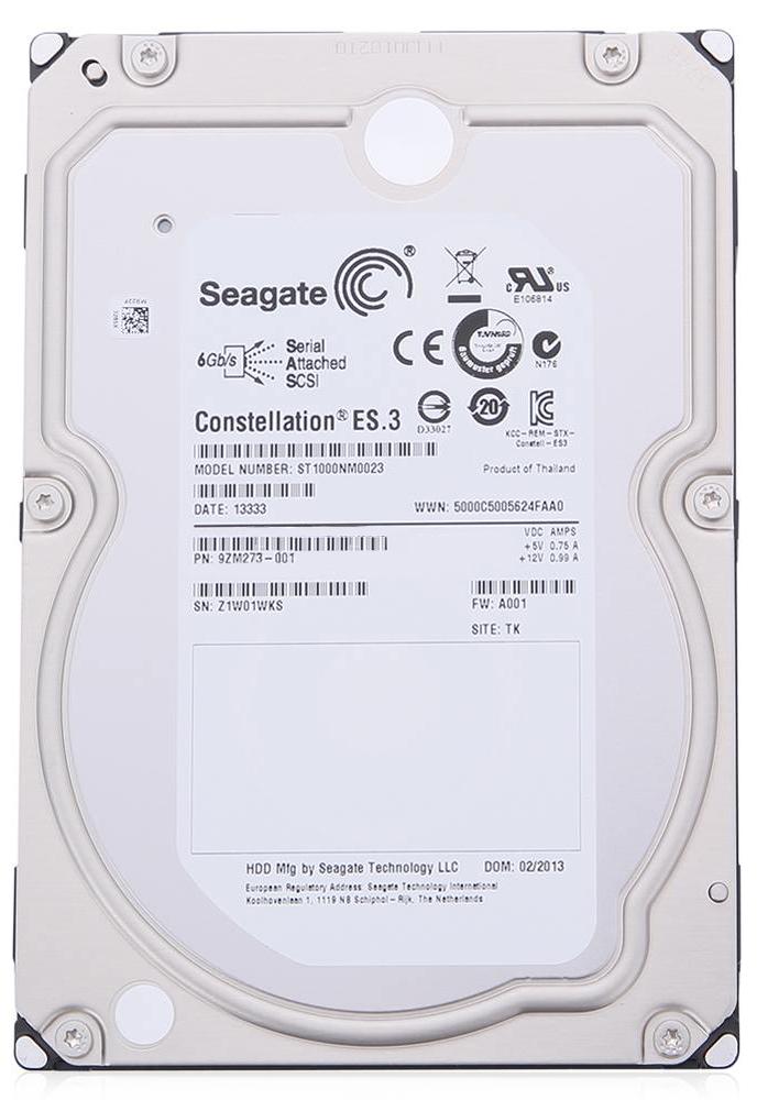 9ZM273-001 Seagate Constellation ES.3 1TB 7200RPM SAS 6Gbps 128MB Cache 3.5-inch Internal Hard Drive