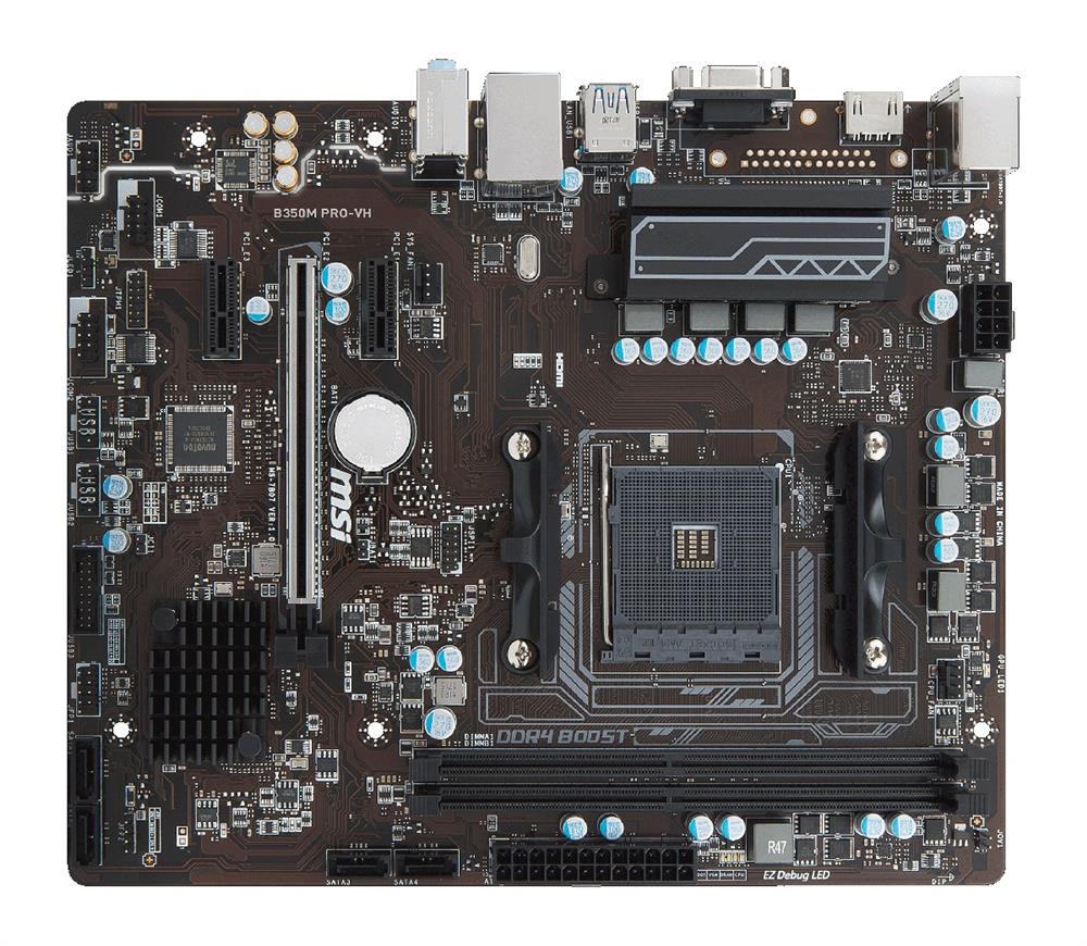 A320M PRO-VH MSI Socket AM4 AMD A320 Chipset AMD Ryzen 9 Processors Support DDR4 2x DIMM 4x SATA3 6.0Gb/s Micro-ATX Motherboard (Refurbished)