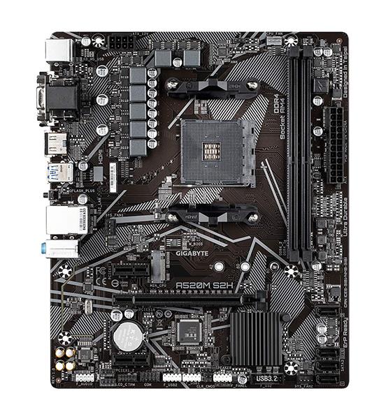 A520M S2H Gigabyte Socket AM4 AMD A520 Chipset AMD Ryzen 5000 Series/ Ryzen 5000 G-Series/ Ryzen 4000 G-Series And Ryzen 3000 Series Processor Support DDR4 2x DIMM 4x SATA 6.0Gb/s ATX Micro-ATX Motherboard (Refurbished)
