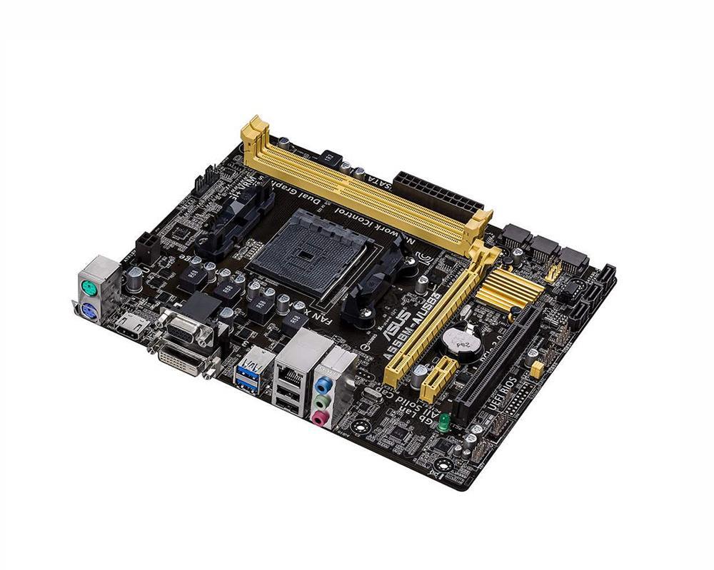 A55BM-A/USB3-DDO ASUS A55BM-A/USB3 Socket FM2+ AMD A55 Chipset AMD Athlon/ A-Series Processors Support DDR3 2x DIMM 6x SATA 3.0Gb/s mATX Motherboard (Refurbished)