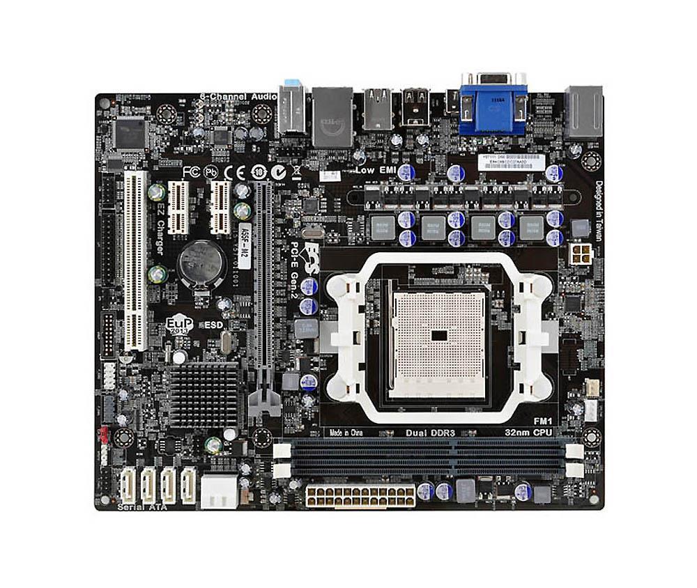 A55FM2 ECS Socket FM1 AMD A55 Chipset AMD A-Series/ AMD E-Series/ AMD Athlon Quad-Core/ Athlon Dual-Core/ AMD Sempron Dual-Core Processors Support DDR3 2x DIMM 6x SATA2 3.0Gb/s Micro-ATX Motherboard (Refurbished)