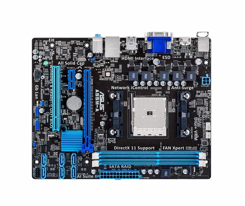 A55M-A ASUS Socket FM2 AMD A55 Chipset AMD Athlon/ A-Series Processors Support DDR3 2x DIMM 6x SATA 3.0Gb/s Micro-ATX Motherboard (Refurbished)