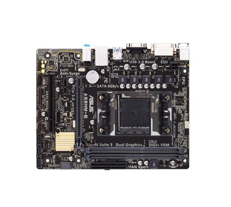 A68HM-E-A1 ASUS A68HM-E Socket FM2+ AMD A68 FCH Chipset AMD Athlon/A-Series Processors Support DDR3 2x DIMM 4x SATA 6.0Gb/s mATX Motherboard (Refurbished)
