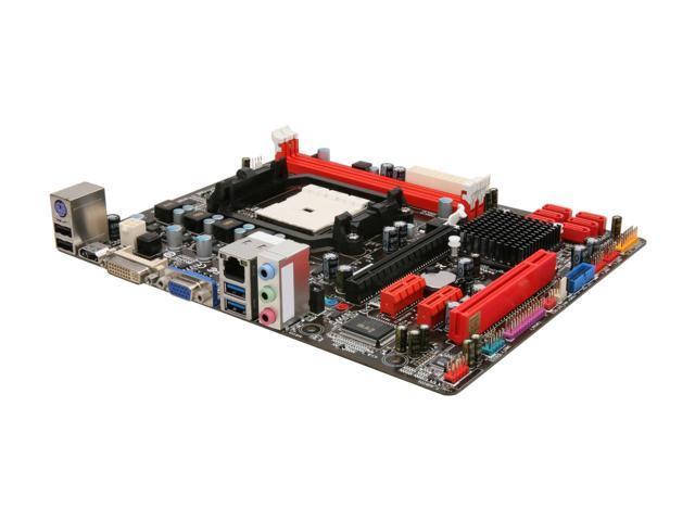 A75MH Biostar Socket FM1 AMD A75 Chipset AMD A-Series/ AMD E2- Series Processors Support DDR3 2x DIMM 6x SATA3 6.0Gb/s Micro-ATX Motherboard (Refurbished)