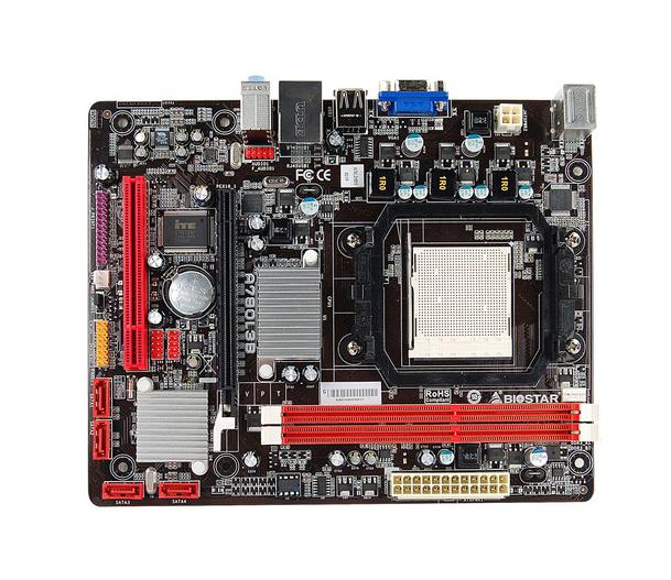 A780L3B Biostar Socket AM3 AMD 760G + SB710 Chipset AMD Phenom II X4/ AMD Phenom II X3/ AMD Phenom II X2/ AMD Athlon II X4/ AMD Athlon II X3/ AMD Athlon II X2/ AMD Sempron Processors Support DDR3 2x DIMM 4x SATA2 3.0Gb/s Micro-ATX Motherboard (Refurbished)