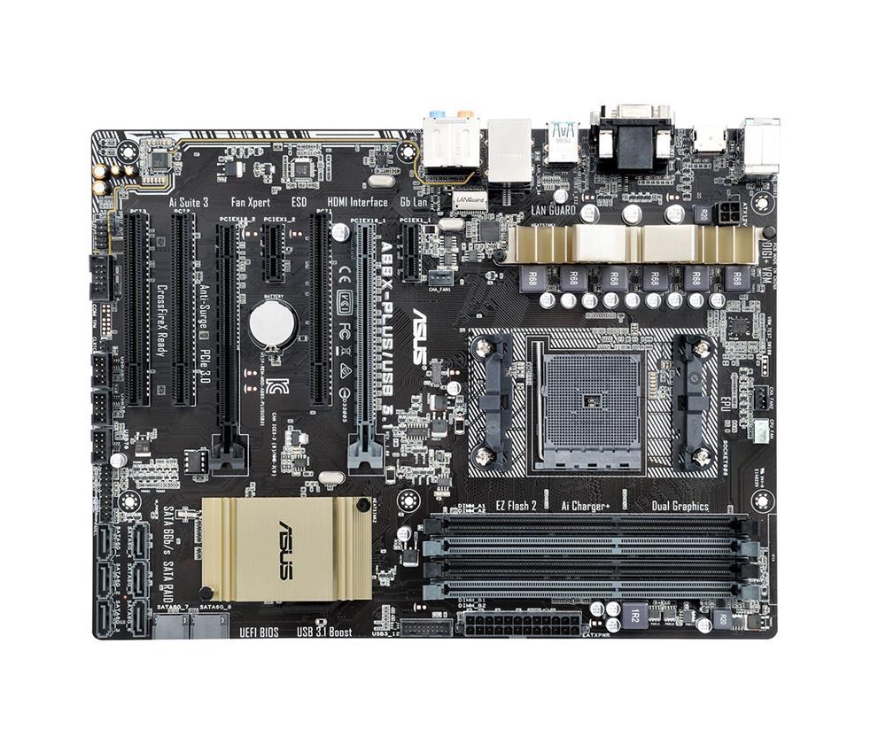 A88X-PLUS/USB3 ASUS A88X-PLUS/USB 3.1 Socket FM2+ AMD A888X Chipset AMD Athlon/ A-Series Processors Support DDR3 4x DIMM 8x SATA 6.0Gb/s ATX Motherboard (Refurbished)