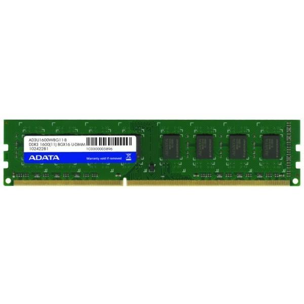AD3U1600W8G11-B ADATA 8GB PC3-12800 DDR3-1600MHz non-ECC Unbuffered CL11 240-Pin DIMM Memory Module