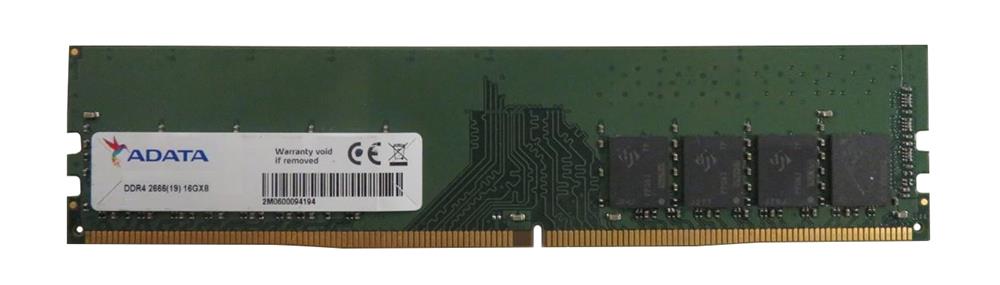 AD4U2666716G19-RGN ADATA 16GB PC4-21300 DDR4-2666MHz non-ECC Unbuffered CL19 288-Pin DIMM 1.2V Single Rank Memory Module