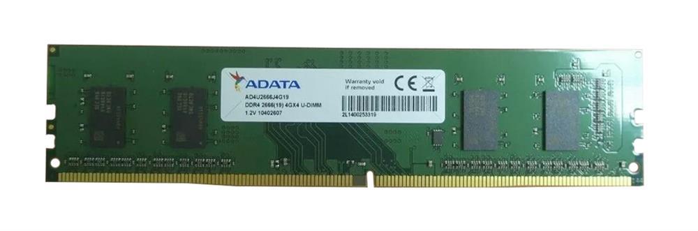 AD4U2666J4G19-R Adata 4GB PC4-21300 DDR4-2666MHz non-ECC Unbuffered CL19 288-Pin DIMM 1.2V Single Rank Memory Module