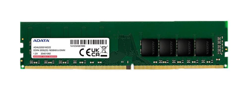 AD4U320016G22-SGN ADATA 16GB PC4-25600 DDR4-3200MHz non-ECC Unbuffered CL22 288-Pin DIMM 1.2V Dual Rank Memory Module