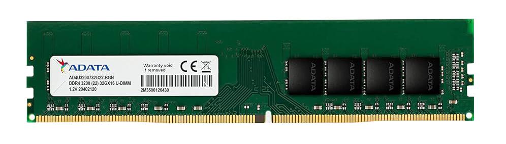 AD4U3200732G22-BGN ADATA 32GB PC4-25600 DDR4-3200MHz non-ECC Unbuffered CL22 288-Pin DIMM 1.2V Dual Rank Memory Module