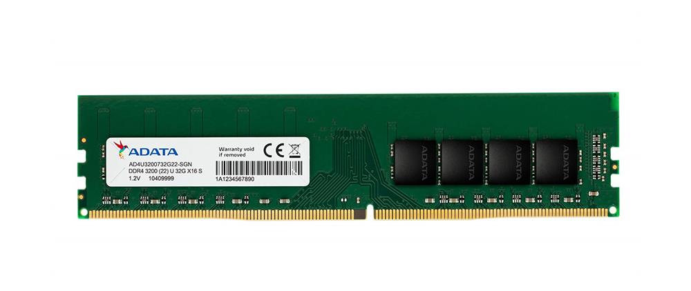 AD4U3200732G22-SGN ADATA 32GB PC4-25600 DDR4-3200MHz non-ECC Unbuffered CL22 288-Pin DIMM 1.2V Dual Rank Memory Module
