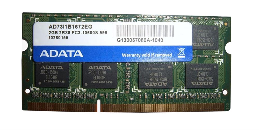 AD73I1B1672EG ADATA 2GB SoDimm PC10600 Memory
