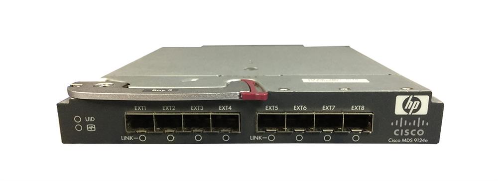 AG642A HP MDS 9124e Fabric Switch 24 Ports 4Gb Fibre Channel + 4 x SFP (empty) + 4 x SFP Rackmountable (Refurbished)