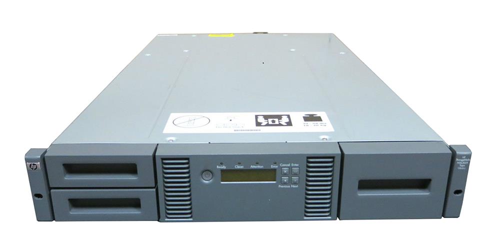 AH559A HP StorageWorks MSL2024 LTO Ultrium 920 Tape Library 1 x Drive/24 x Slot 9.6TB (Native) / 19.2TB (Compressed) Serial Attached SCSI, Network, USB (Refurbished)