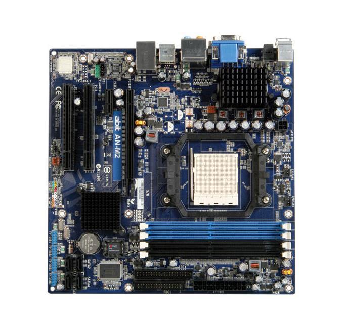 AN-M2 Abit Socket AM2 Nvidia GeForce 7025/ nForce 630a Chipset AMD Athlon 64 X2 Processors Support DDR2 4x DIMM 4x SATA 3.0Gb/s Micro-ATX Motherboard (Refurbished)
