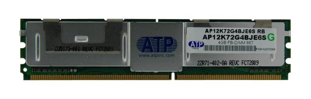 AP12K72G4BJE6S ATP 4GB PC2-5300 DDR2-667MHz ECC Fully Buffered CL5 240-Pin DIMM Dual Rank Memory Module