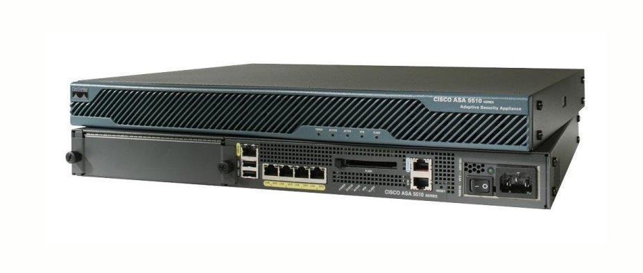 ASA5510-SEC-BUN-K9 Cisco ASA 5510 Security Plus Appliance With SW 150 VPN Peers 5 FE 3DES/AES (Refurbished)