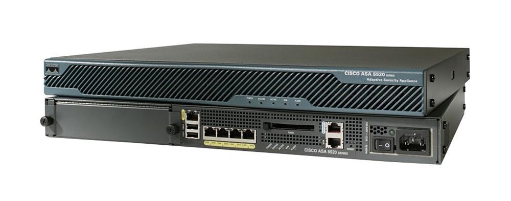 ASA5520-CSC10-K9 Cisco ASA 5520 Firewall Appliance With CSC10 Software 50Users AV/Spy (Refurbished)