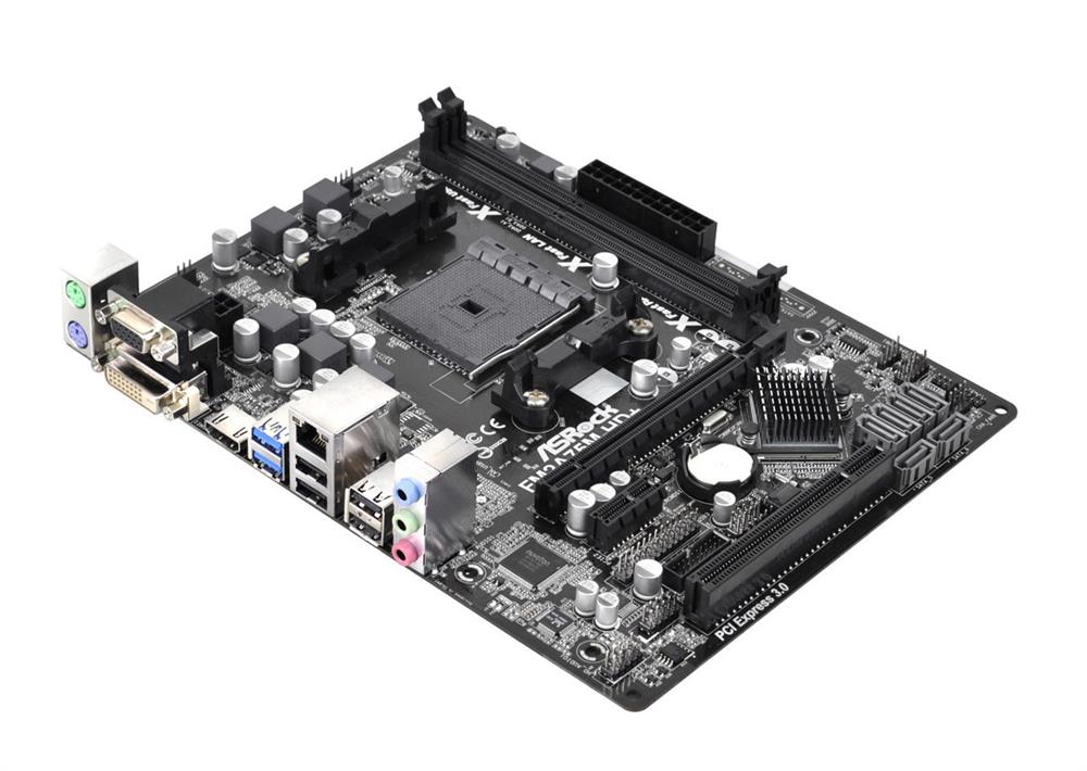 ASR-FM2A75M-HD-PLUS ASRock Socket FM2+ AMD A58 Chipset FM2 100W Processors Support DDR3 2x DIMM 6x SATA2 3.0Gb/s Micro-ATX Motherboard (Refurbished)