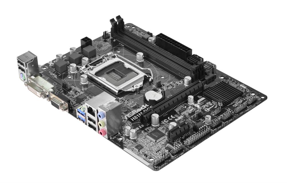 ASR-H81M-DGS-R2 ASRock H81M-DGS R2.0 Socket LGA 1150 Intel H81 Chipset New 4th & 4th Generation Core i7 / i5 / i3 / Pentium / Celeron / Xeon Processors Support DDR3 2x DIMM 2x SATA3 6.0Gb/s Micro-ATX Motherboard (Refurbished)