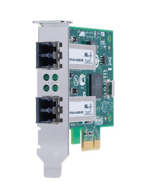 AT-2911LX/2LC-001 Allied Telesis Dual Port 10km 1000sx X2 Lc Pci Express X1 Card
