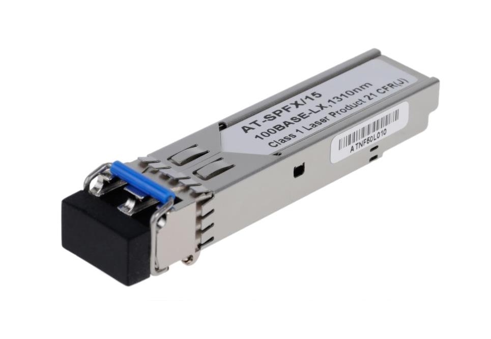 AT-SPFX/15 Allied Telesis 100Mbps 100Base-FX Single-mode Fiber 15km 1310nm Duplex LC Connector SFP Transceiver Module