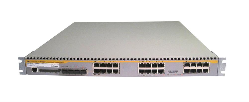 AT9924T0XPWR Allied Telesis Advanced Layer3+ Gigabit Switch 24x10/100/1000btx Ports 4x1000base-x Sfp Ports 0x Ac Pwr Supplies (Refurbished)