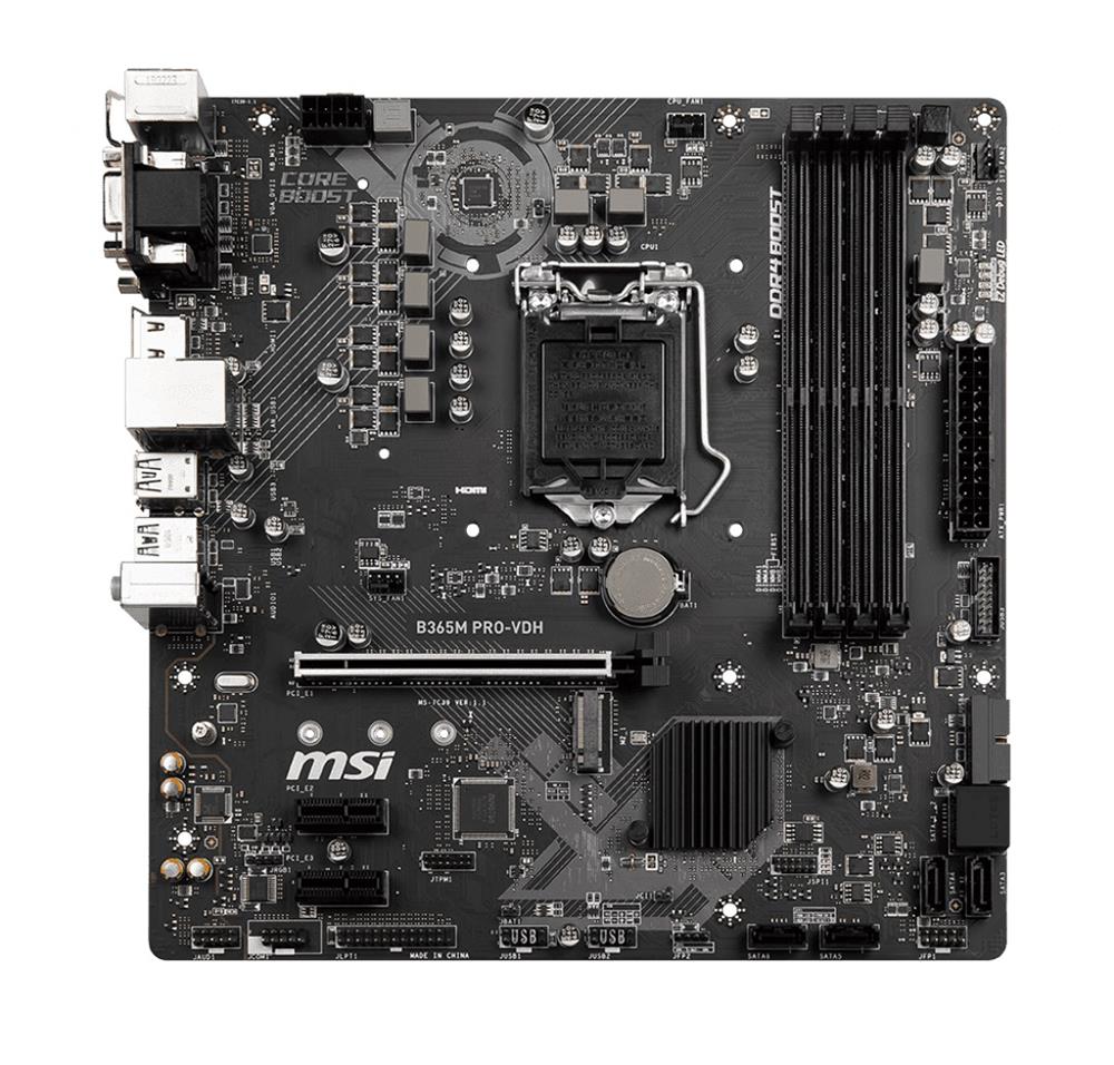 B365MPROVDH MSI Socket LGA 1151 Intel B365 Micro-ATX Gaming Motherboard (Refurbished)