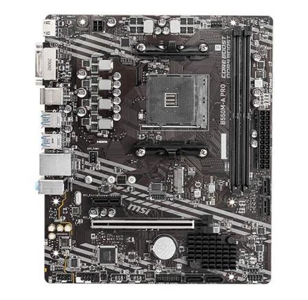 B550M-A PRO MSI Socket AM4 AMD B550 Chipset AMD Ryzen 4000 G-Series Processors Support DDR4 2x DIMM 4x SATA3 6.0Gb/s Micro-ATX Motherboard (Refurbished)