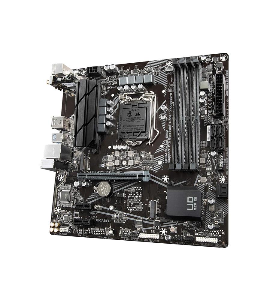B560M DS3H AC (rev. 1.x) Gigabyte B560M DS3H AC Socket LGA 1200 Intel B560 Chipset 11th/10th Generation Core i9/i7/i5/i3 / Pentium / Celeron Processors Support DDR4 4x DIMM 6x SATA 6.0Gb/s Micro-ATX Motherboard (Refurbished)
