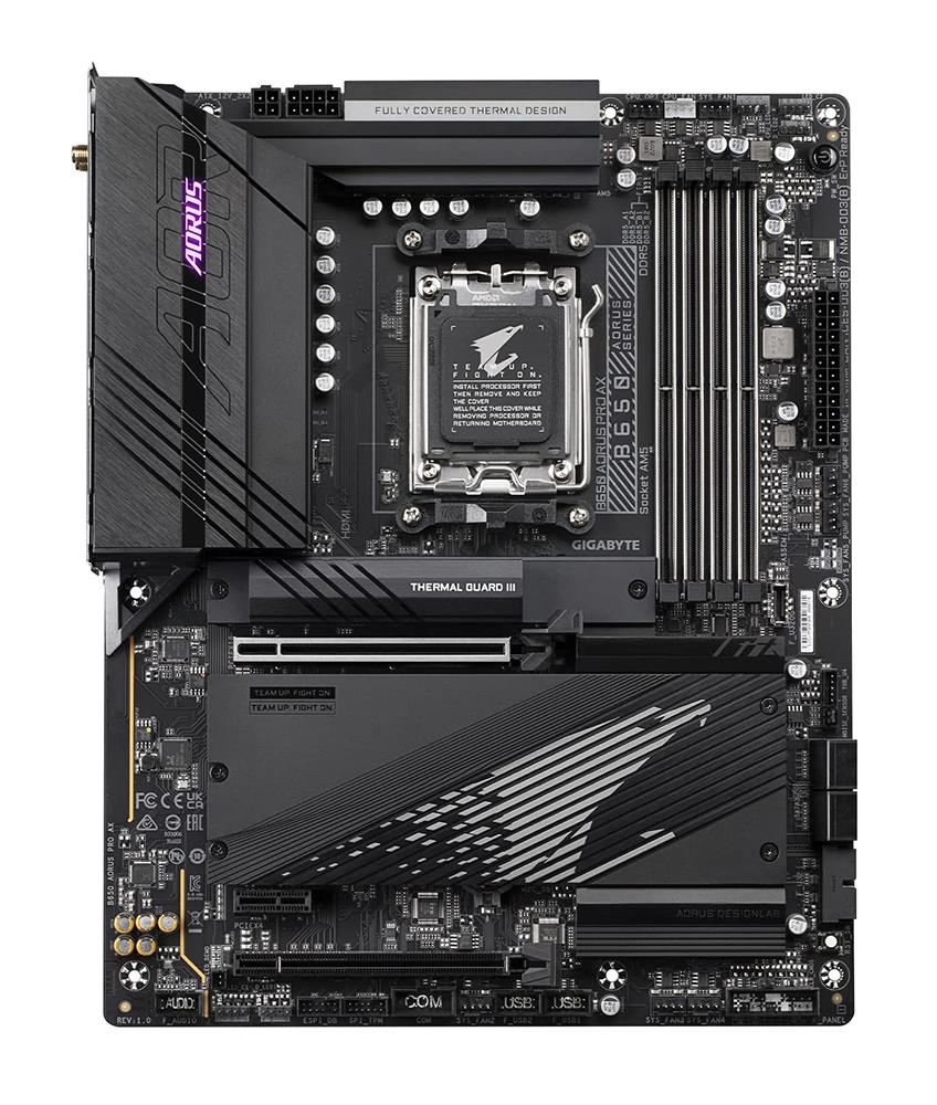 B650 AORUS PRO AX (rev. 1.x) Gigabyte B650 AORUS PRO AX Socket AM5 AMD B560 Chipset AMD Ryzen 7000 Series Processors Support DDR5 4x DIMM 4x SATA 6.0Gb/s ATX Motherboard (Refurbished)