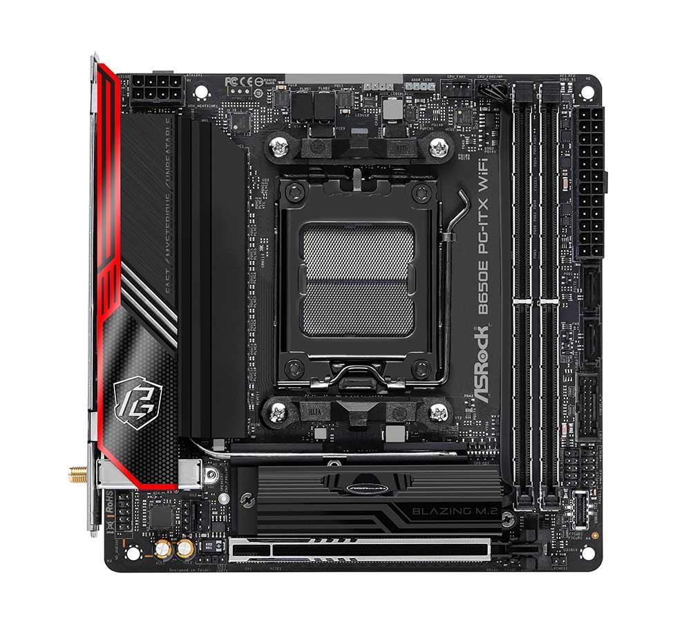 B650E PG-ITX WIFI ASRock Socket AM5 AMD B650 Chipset AMD Ryzen 7000 Series Processors Support DDR5 2x DIMM 2x SATA3 6.0Gb/s Mini-ITX Motherboard (Refurbished)