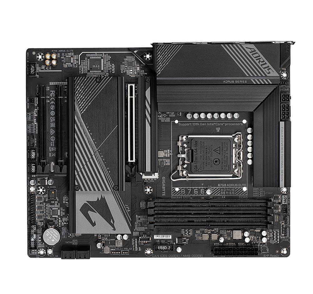 B760 DS3H AX DDR4 (rev. 1.0) Gigabyte B760 DS3H AX DDR4 Socket LGA 1700 Intel B760 Chipset 13th/12th Generation Core / Pentium Gold / Celeron Processors Support DDR4 4x DIMM 4x SATA 6.0Gb/s ATX Motherboard (Refurbished)