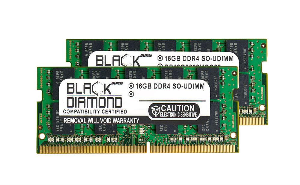 BD16GX22666MQO25 Black Diamond 32GB Kit (2 X 16GB) PC4-21300 DDR4-2666MHz ECC Unbuffered CL19 260-Pin SoDimm 1.2V Dual Rank Memory