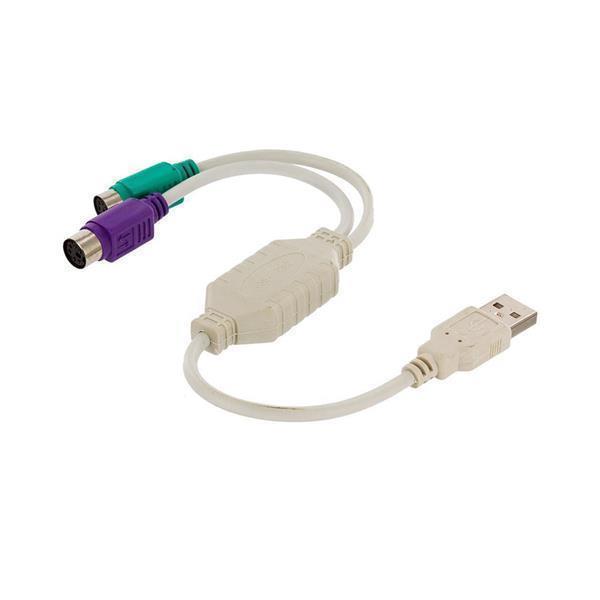 BF-600 Bafo Keyboard / Mouse Cable Adapter Type A Male USB, mini-DIN Female 11.81"