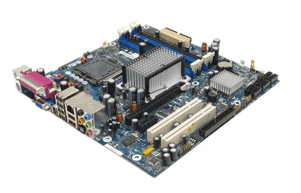 BLKDG965OTMKR Intel DG965OT Socket LGA 775 Intel G965 Express + ICH8 Chipset Intel Pentium 4/ Celeron D/ Pentium D/ Core 2 Duo Processors Support DDR2 4x DIMM 6x SATA 3.0Gb/s Micro-ATX Motherboard (Refurbished)