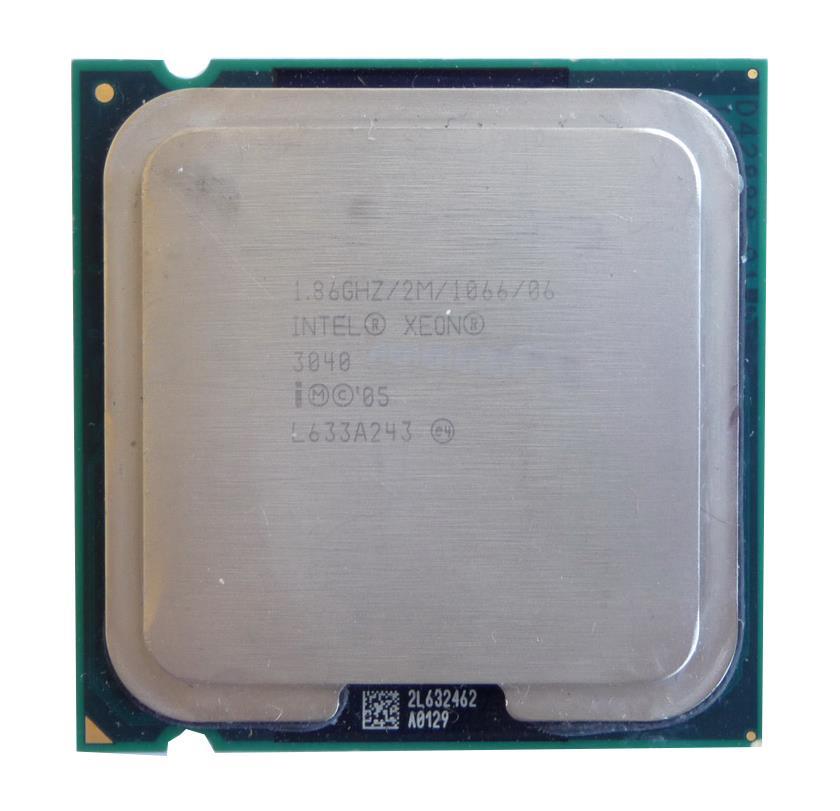 BX805573040 Intel Xeon 3040 Dual Core 1.86GHz 1066MHz FSB 2MB L2 Cache Socket LGA775 Processor