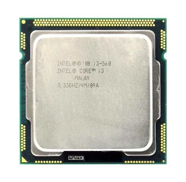 BXC80616I3560 Intel Core i3-560 Dual Core 3.33GHz 2.50GT/s DMI 4MB L3 Cache Socket LGA1156 Desktop Processor