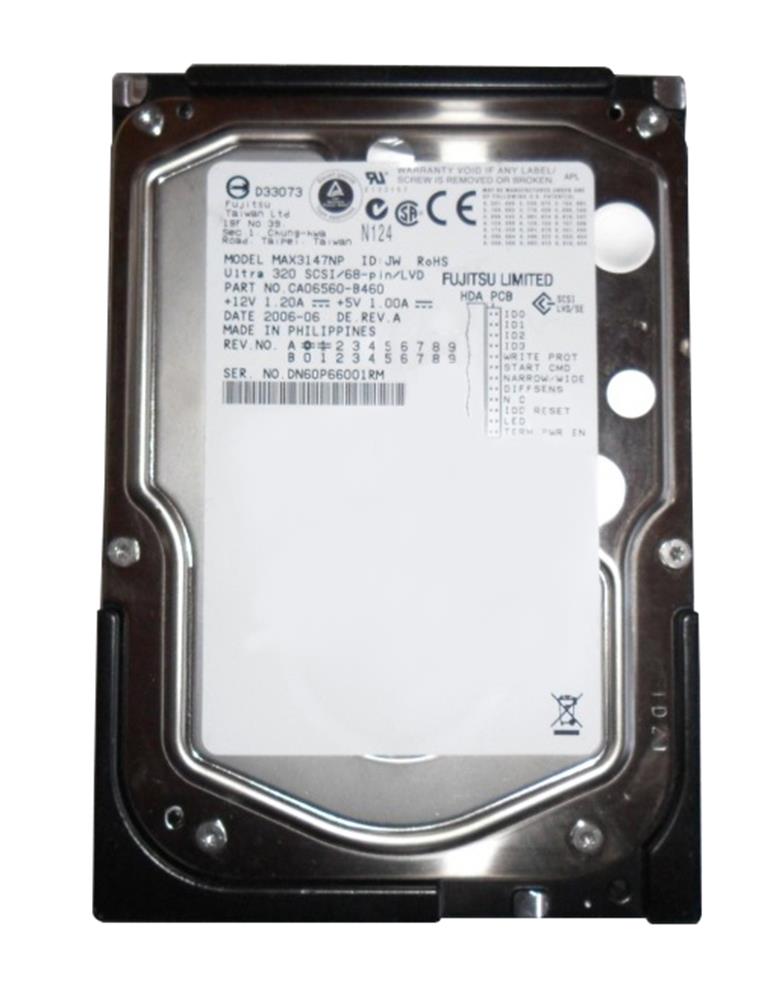 CA06560-B460 Fujitsu Enterprise 147GB 15000RPM Ultra-320 SCSI 68-Pin 8MB Cache 3.5-inch Internal Hard Drive