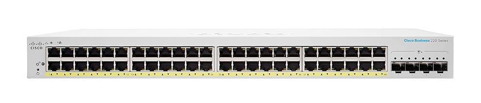 CBS220-48T-4X-KR= Cisco Business 220 Series CBS220-48T-4X 48 x Ports 10/100/1000Base-T + 4 x SFP+ Ports Layer 2 Managed Rack-mountable Gigabit Ethernet Network Switch (Refurbished)
