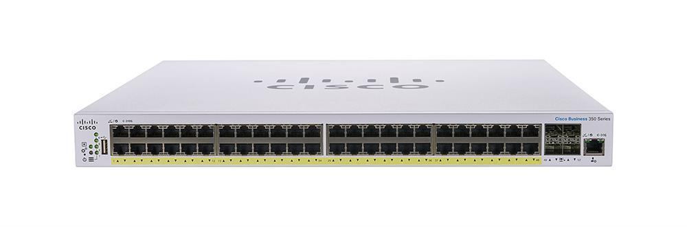 CBS350-48T-4X-UK Cisco Business 350 Series CBS350-48T-4X 48 x Ports 10/100/1000Base-T + 4 x SFP+ Ports Layer 3 Managed Rack-mountable Gigabit Ethernet Network Switch (Refurbished)